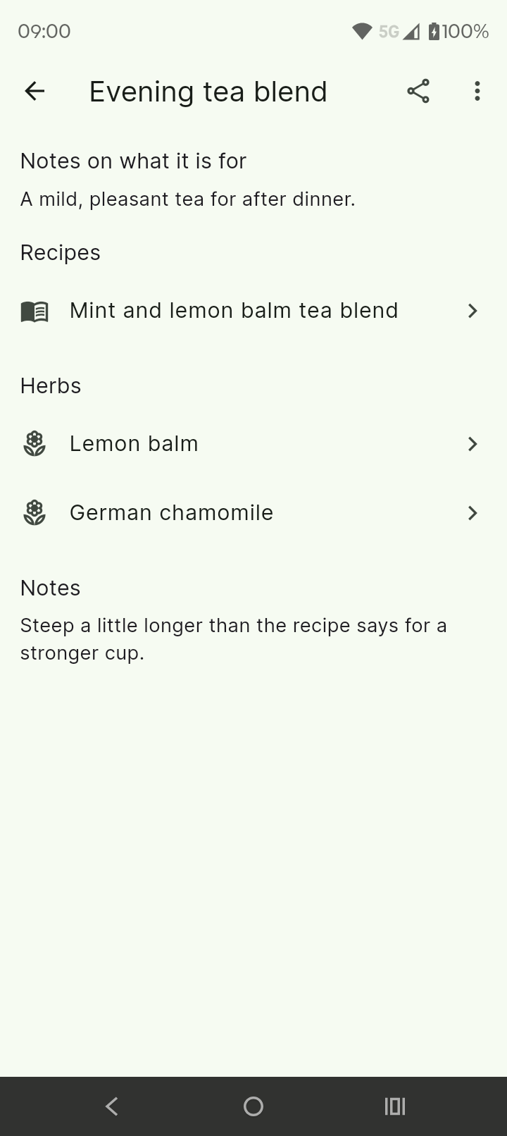 A remedy tied to recipes and herbs